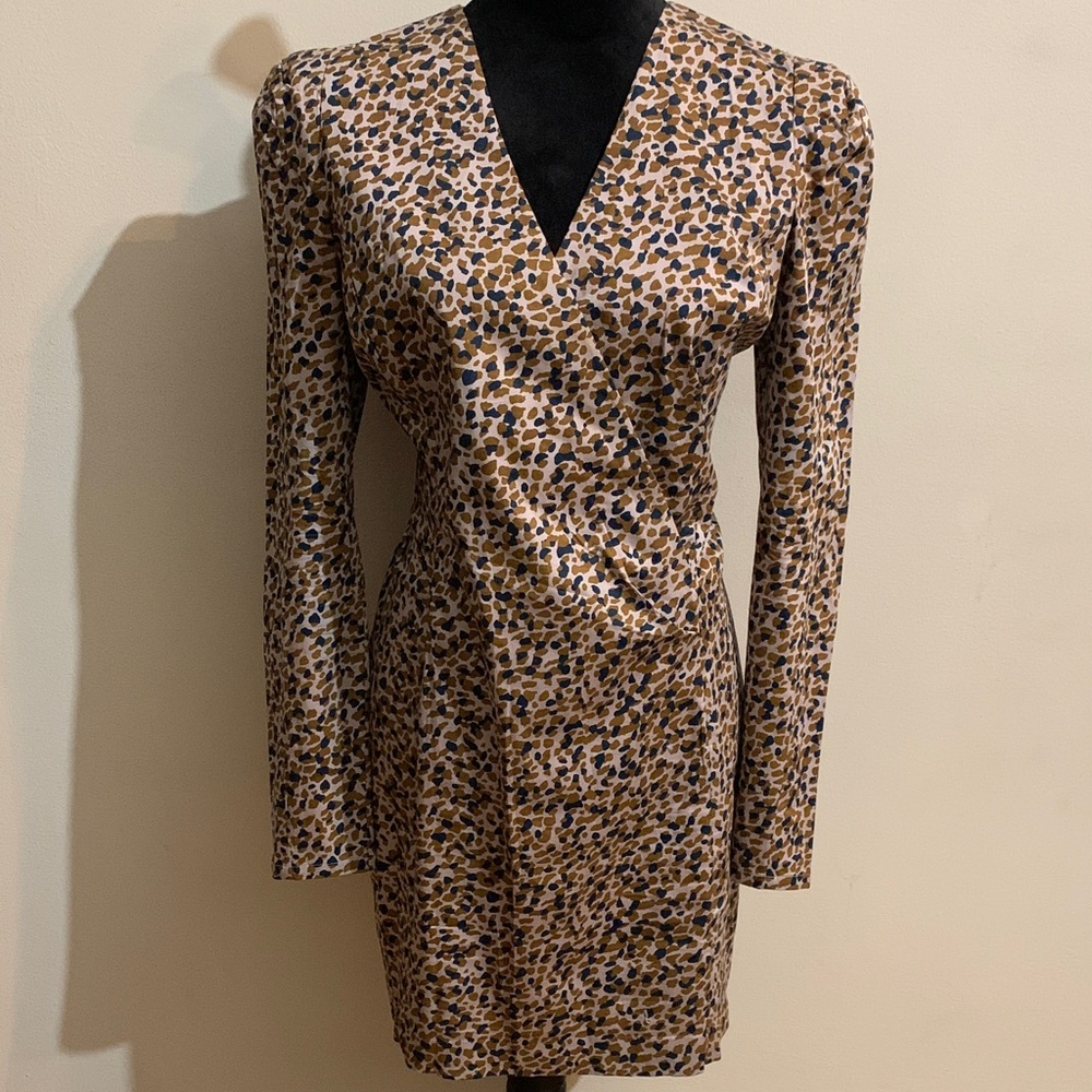 French Connection Animal Print Long Sleeve Dress